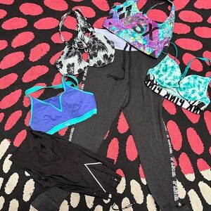Victoria Secrets &Pink Mixed Sports Bras &leggings Bundle
